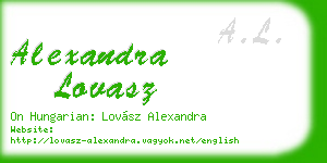alexandra lovasz business card
