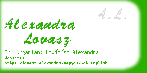 alexandra lovasz business card